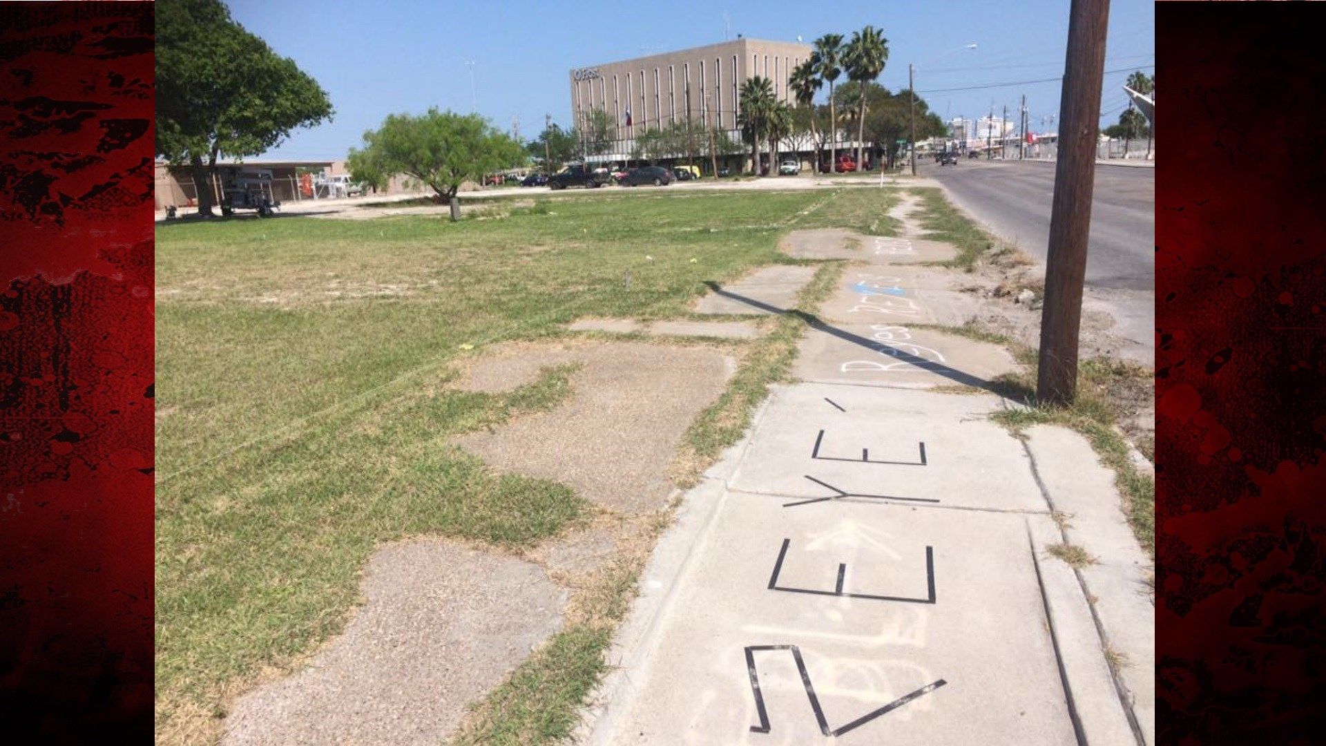 Residents start to mark spots for the 2016 Buccaneer Parade